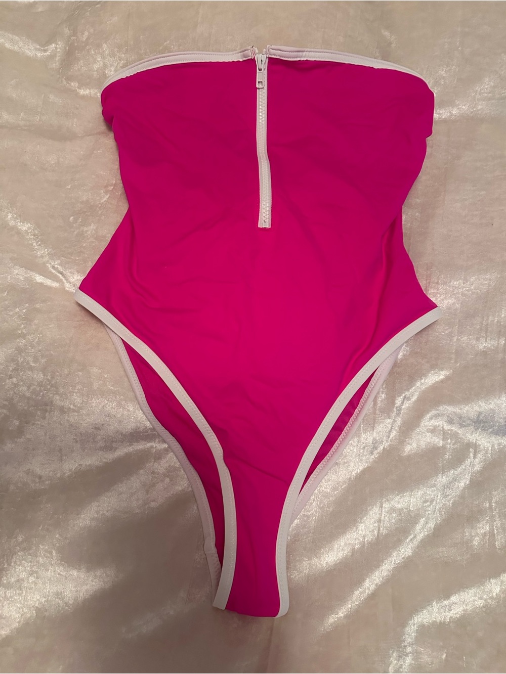 Like new skims strapless sporty swimsuit color hibiscus size medium